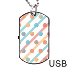 Simple Saturated Pattern Dog Tag Usb Flash (one Side) by linceazul