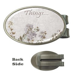 Shabby Chic Style Motivational Quote Money Clips (oval)  by dflcprints