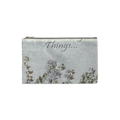 Shabby Chic Style Motivational Quote Cosmetic Bag (small)  by dflcprints