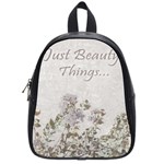Shabby Chic Style Motivational Quote School Bags (Small)  Front