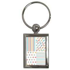 Simple Saturated Pattern Key Chains (rectangle)  by linceazul
