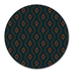 Ornamental Pattern Background Round Mousepads by TastefulDesigns