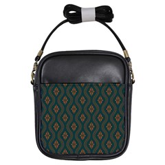 Ornamental Pattern Background Girls Sling Bags