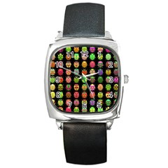 Beetles Insects Bugs Square Metal Watch by BangZart