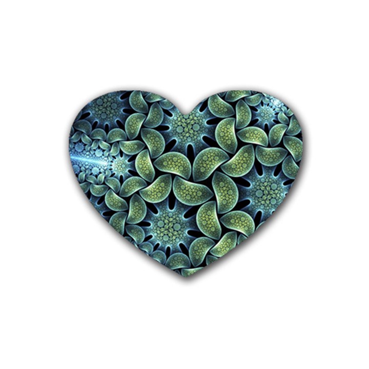 Blue Lotus Rubber Coaster (Heart) 