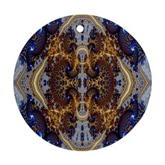 Baroque Fractal Pattern Round Ornament (two Sides) by BangZart