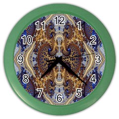 Baroque Fractal Pattern Color Wall Clocks