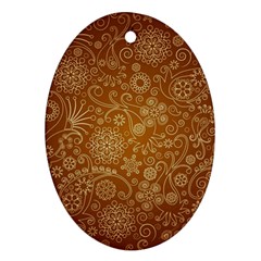 Batik Art Pattern Ornament (oval) by BangZart