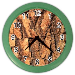 Bark Texture Wood Large Rough Red Wood Outside California Color Wall Clocks by BangZart