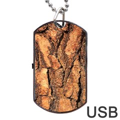 Bark Texture Wood Large Rough Red Wood Outside California Dog Tag Usb Flash (one Side) by BangZart