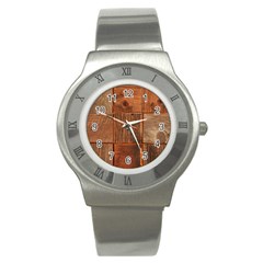 Barnwood Unfinished Stainless Steel Watch by BangZart