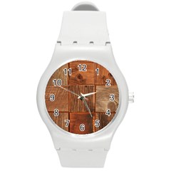 Barnwood Unfinished Round Plastic Sport Watch (m) by BangZart
