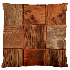 Barnwood Unfinished Large Flano Cushion Case (two Sides)