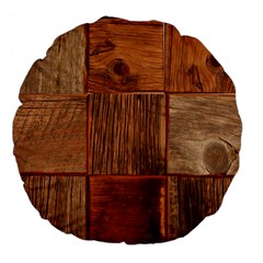 Barnwood Unfinished Large 18  Premium Flano Round Cushions