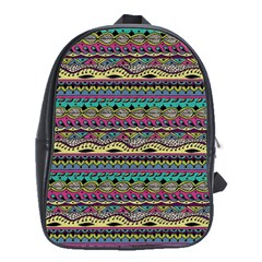 Aztec Pattern Cool Colors School Bags(large) 