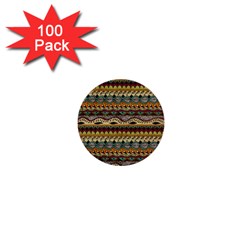 Aztec Pattern Ethnic 1  Mini Buttons (100 Pack)  by BangZart