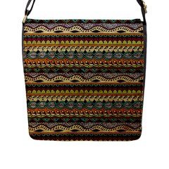 Aztec Pattern Ethnic Flap Messenger Bag (l) 