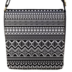 Aztec Pattern Design Flap Messenger Bag (s)