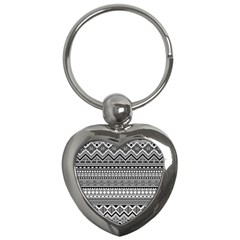 Aztec Pattern Design(1) Key Chains (heart)  by BangZart