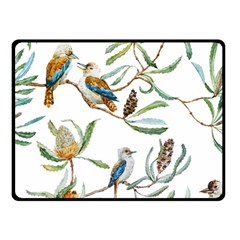 Australian Kookaburra Bird Pattern Double Sided Fleece Blanket (small) 