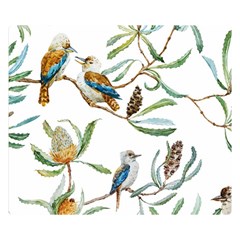 Australian Kookaburra Bird Pattern Double Sided Flano Blanket (small) 