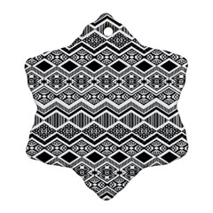 Aztec Design  Pattern Snowflake Ornament (two Sides) by BangZart