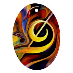 Art Oil Picture Music Nota Ornament (oval) by BangZart