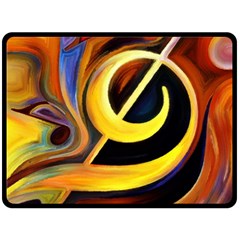 Art Oil Picture Music Nota Fleece Blanket (large)  by BangZart