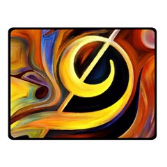 Art Oil Picture Music Nota Double Sided Fleece Blanket (small) 