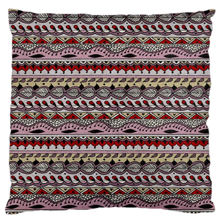 Aztec Pattern Art Large Flano Cushion Case (One Side)