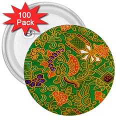 Art Batik The Traditional Fabric 3  Buttons (100 Pack)  by BangZart