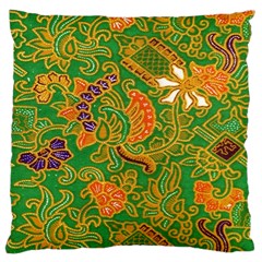 Art Batik The Traditional Fabric Large Cushion Case (two Sides) by BangZart