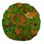 Art Batik The Traditional Fabric Large 18  Premium Flano Round Cushions Back