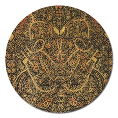 Art Indonesian Batik Magnet 5  (round) by BangZart