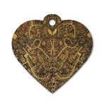 Art Indonesian Batik Dog Tag Heart (Two Sides) Back