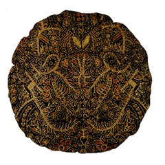 Art Indonesian Batik Large 18  Premium Round Cushions