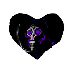 Gas Mask Standard 16  Premium Heart Shape Cushions by Valentinaart