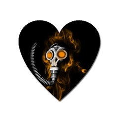 Gas Mask Heart Magnet