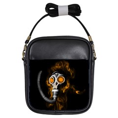 Gas Mask Girls Sling Bags by Valentinaart