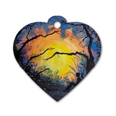 Soul Offering Dog Tag Heart (one Side) by Dimkad