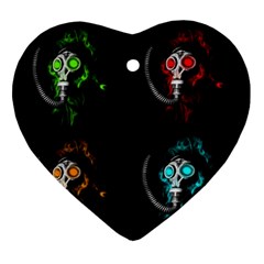 Gas mask Heart Ornament (Two Sides)
