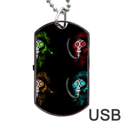 Gas Mask Dog Tag Usb Flash (two Sides)