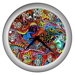 Art Color Dark Detail Monsters Psychedelic Wall Clocks (silver)  by BangZart