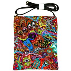 Art Color Dark Detail Monsters Psychedelic Shoulder Sling Bags by BangZart