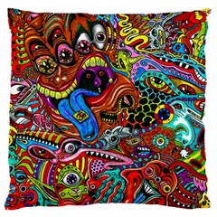 Art Color Dark Detail Monsters Psychedelic Large Cushion Case (two Sides) by BangZart