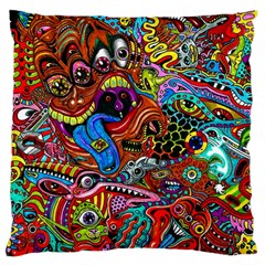 Art Color Dark Detail Monsters Psychedelic Standard Flano Cushion Case (two Sides)