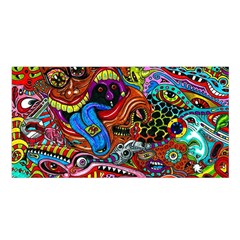 Art Color Dark Detail Monsters Psychedelic Satin Shawl