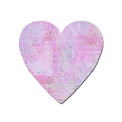Pink Texture                           Magnet (heart) by LalyLauraFLM