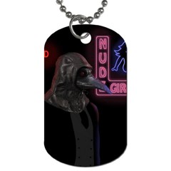 Night Walk Dog Tag (one Side) by Valentinaart