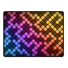 Abstract Small Block Pattern Double Sided Fleece Blanket (small) 